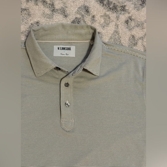 Linksoul Other - Linksoul Men's Classic Striped Polo in Gray